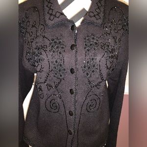 Vintage Jaclyn Smith black sweater, size Small